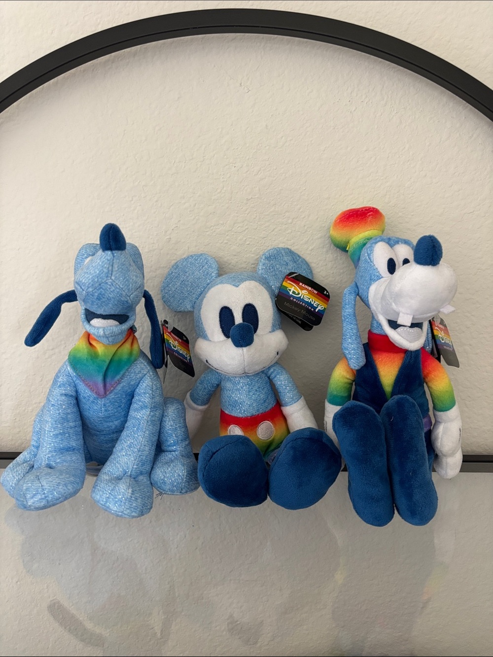 Disney Rainbow Collection Blue Mickey & Friends Plush Set